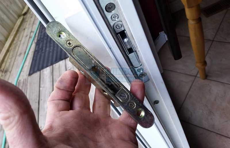 Sliding glass door lock replacement