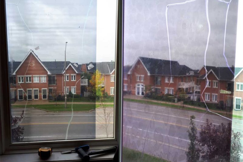 window film cracked glass